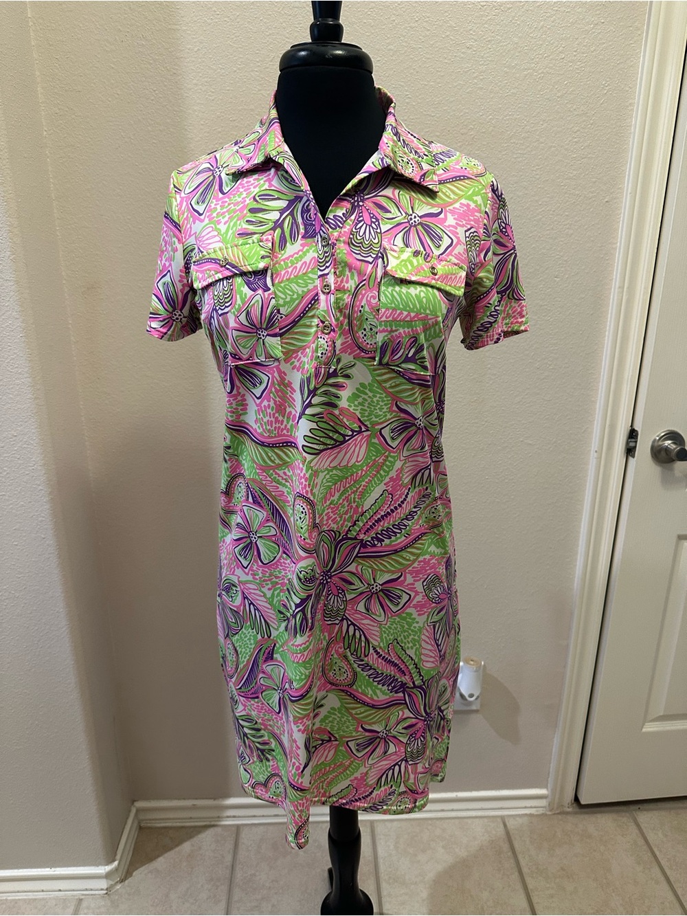 Tommy Hilfiger Collared Short Sleeve Dress